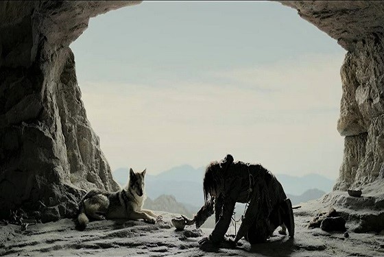 Man with Wolf in Alpha